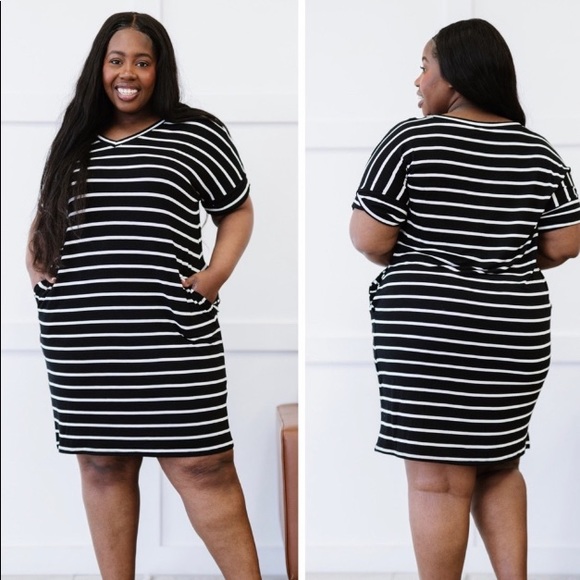 Striped T-Shirt Mini Dress - Picture 4 of 4